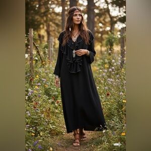 H&M Flounce-Trimmed Viscose Dress size extra small